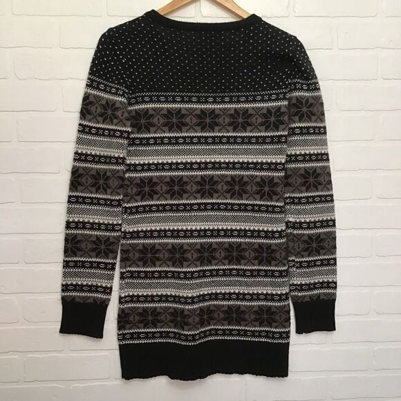 JULES & James wool blend fair isle chunky dress tunic sweater small - Picture 4 of 14